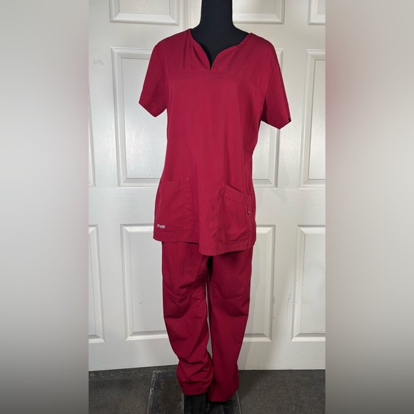 Grey's Anatomy Other - Burgundy Grey’s Anatomy Women’s Scrub Set Size Large